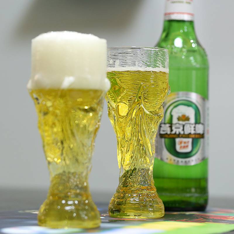 2024 German European Cup Football Beer Cup Transparent Glass Super Divine God Cup KTV fan supplies