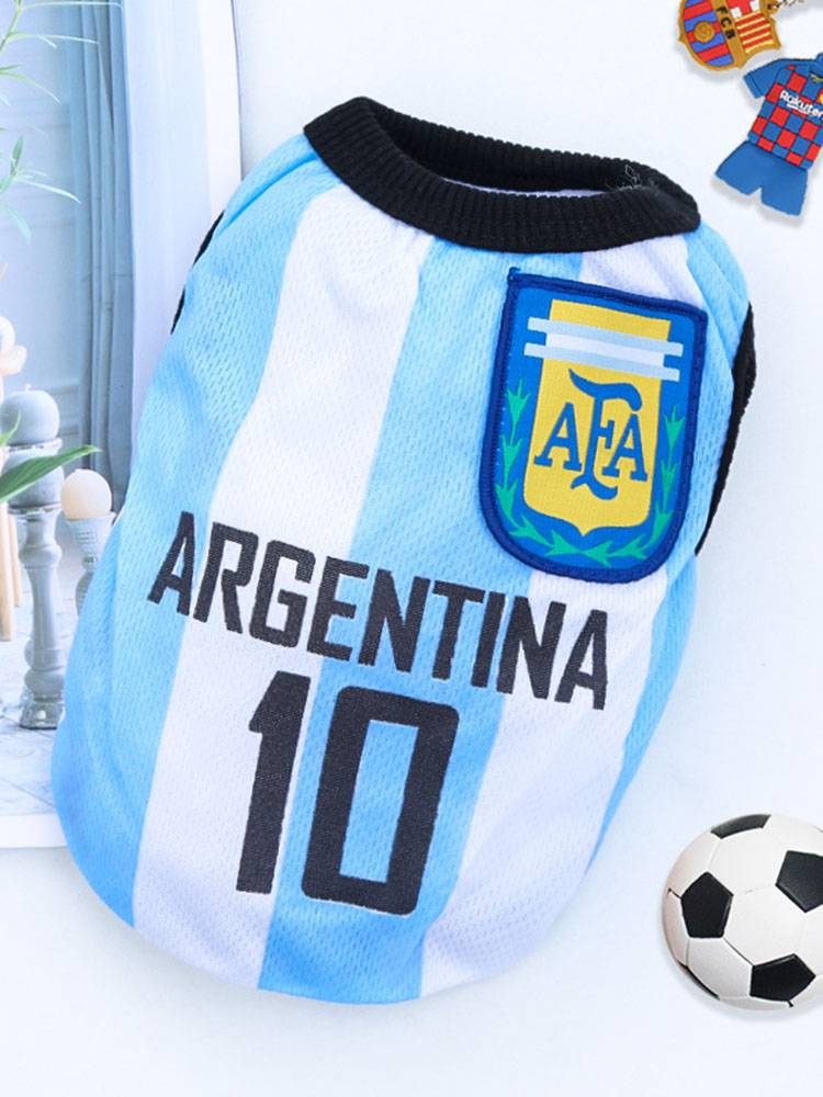Dog vest world cup cat clothes football basketball spring and summer large, medium -sized dog vest