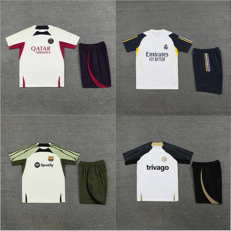 Barcelona Football Training Services Real Madrid short -sleeved jersey male adult Messi competition fast dry campaign custom team uniform
