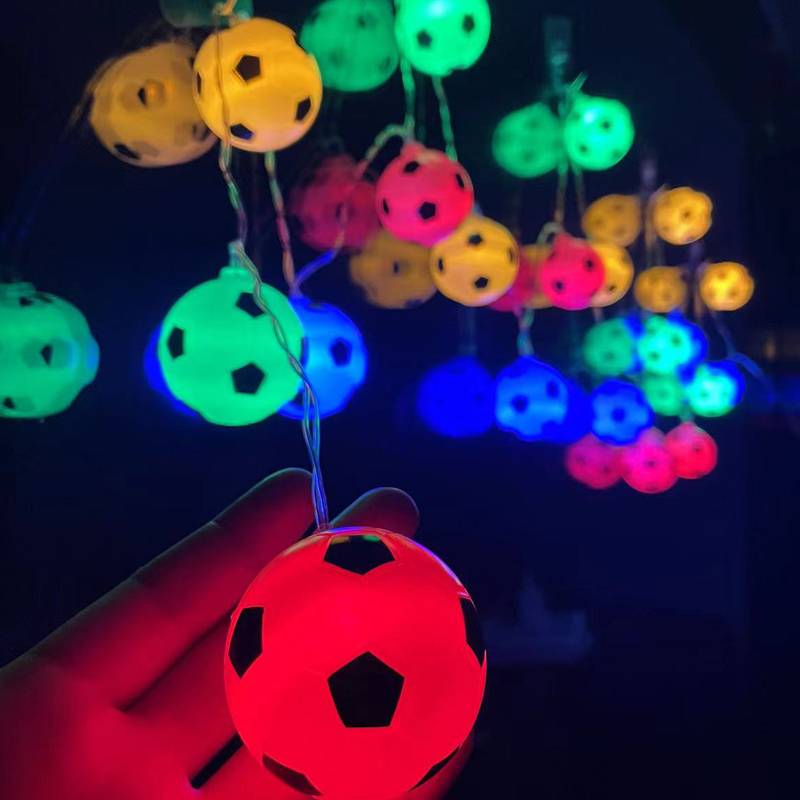 2024 European Cup Football Strings Theme Decoration LED Bar KTV Sports Lottery Store Color Light Atmosphere layout