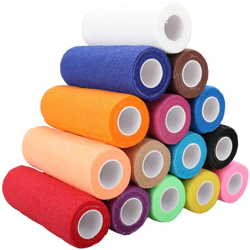 Slouda football elastic self -adhesive bandage exercise pressurized tape elastic tape tie tape protective knee and wrist protection