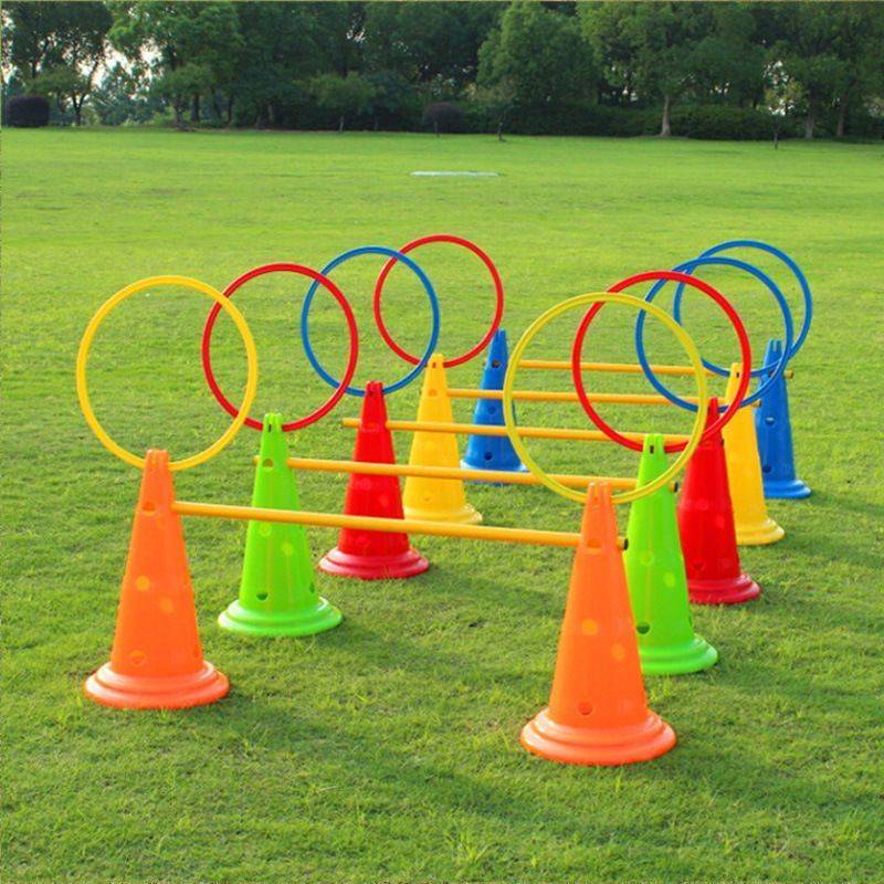 52 cm round bottom with hole logo barrel football basketball training cone snow cake barrier obstacle taekwondo training taekwondo training