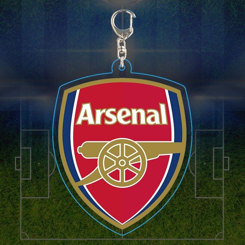 Football team emblem keychain spot Ackli double -sided pattern World Cup Champions League fans peripherals