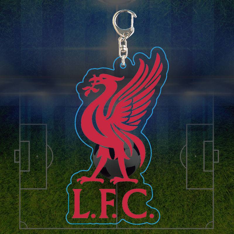 Football team emblem keychain spot Ackli double -sided pattern World Cup Champions League fans peripherals