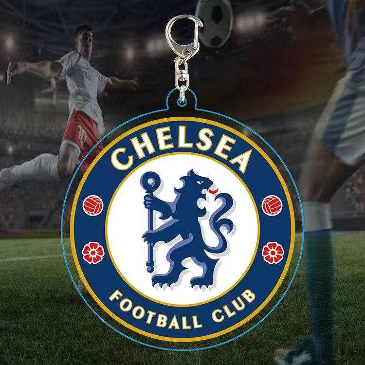 Football team emblem keychain spot Ackli double -sided pattern World Cup Champions League fans peripherals