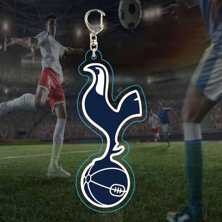 Football team emblem keychain spot Ackli double -sided pattern World Cup Champions League fans peripherals