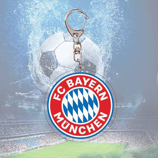 Football team emblem keychain spot Ackli double -sided pattern World Cup Champions League fans peripherals