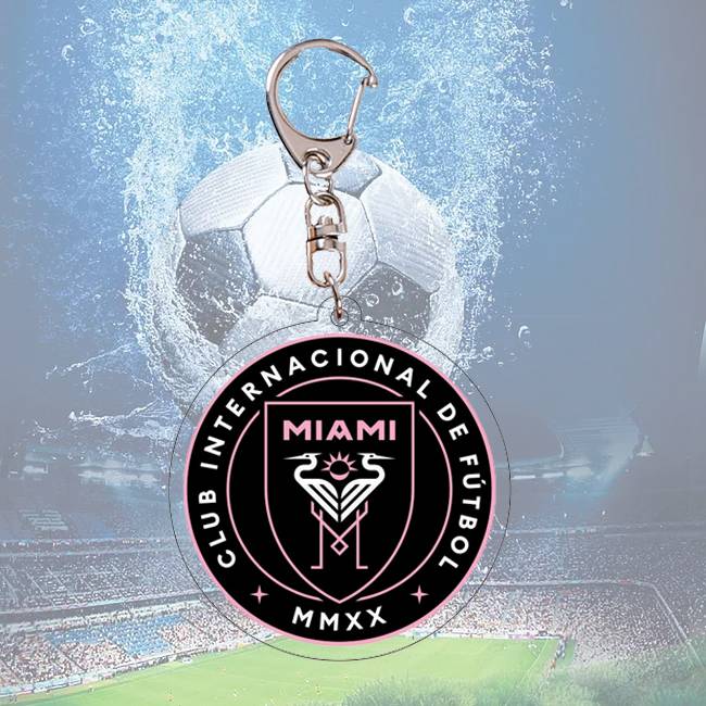Football team emblem keychain spot Ackli double -sided pattern World Cup Champions League fans peripherals