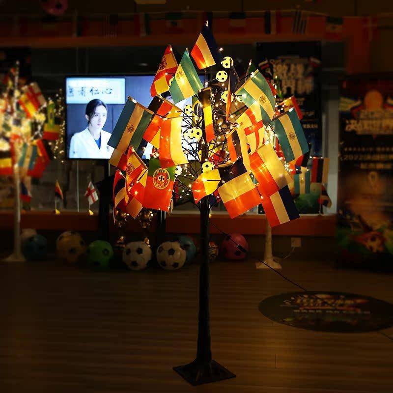 European Cup Football Cup Decoration Tree Energy -saving Lighting Bar KTV Restaurant Sports Lottery atmosphere laying supplies