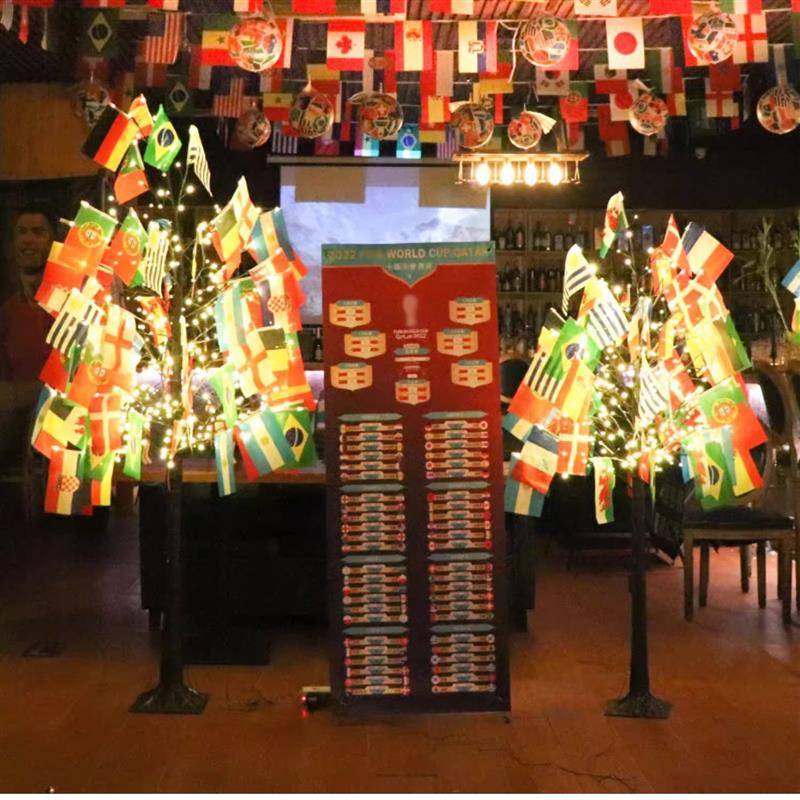 European Cup Football Cup Decoration Tree Energy -saving Lighting Bar KTV Restaurant Sports Lottery atmosphere laying supplies