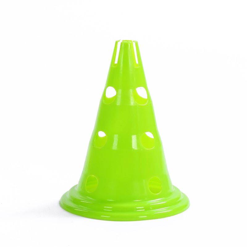 PE logo barrel 30cm round bottom with hole football training auxiliary obstacles, logo barrels of cone barrel children's energy equipment