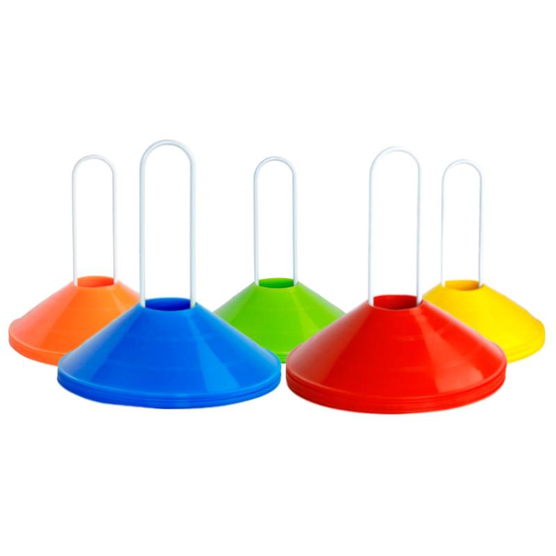 Soccer training device to mark barrel-post barrier plate to mark basketball