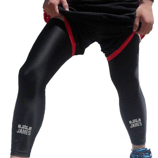 Basketball leg protection lengthened leggings professional sports knee pad breathable sunscreen football running running men and women pantyhose