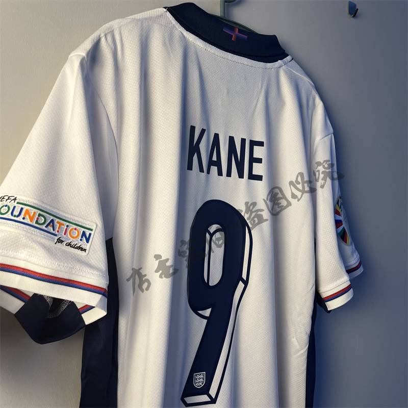 2024 European England home jersey adult children short -sleeved football suit set No. 9 Kane Belinsham