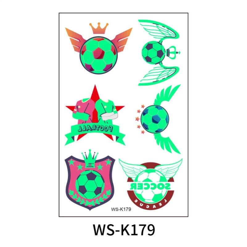 2024 European Cup Fan Come on Come Products KTV Bar Tattoo Patch Face Patch Football fluorescent night light sticker