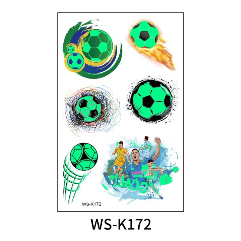 2024 European Cup Fan Come on Come Products KTV Bar Tattoo Patch Face Patch Football fluorescent night light sticker