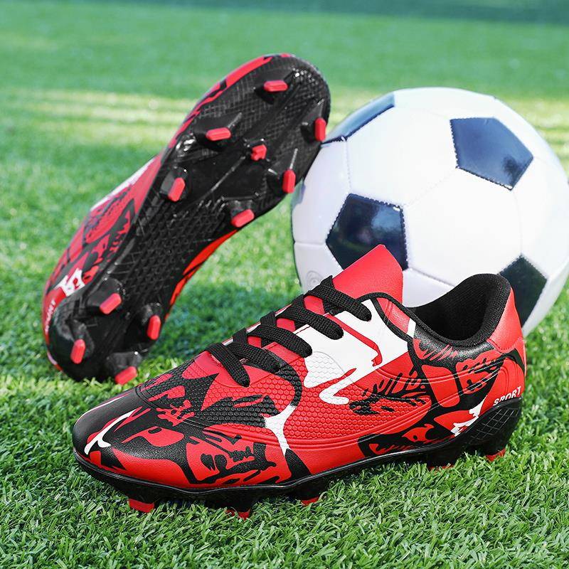 Football shoes men's skin noodle long nails football training short rubber shoes sports shoes low -top teenager shoes large size female