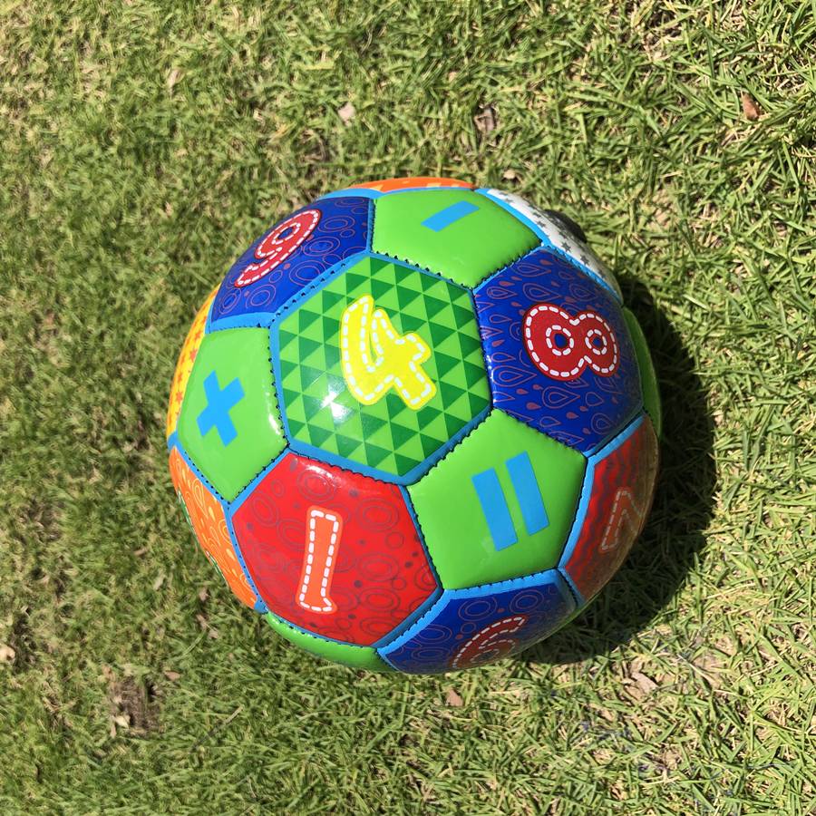Children No. 2 small football puzzle number colorful kindergarten baby learning color inflatable toys environmentally friendly football