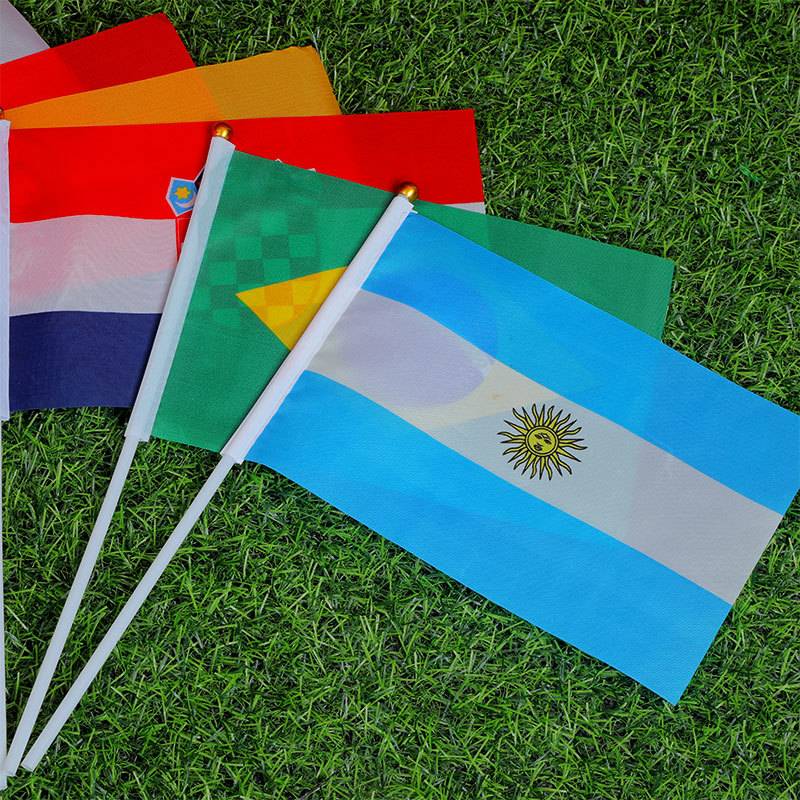 European Cup Football Cup Decoration Hand Shaking Banner French handwalking small flag bar Western restaurant fans gas channel props