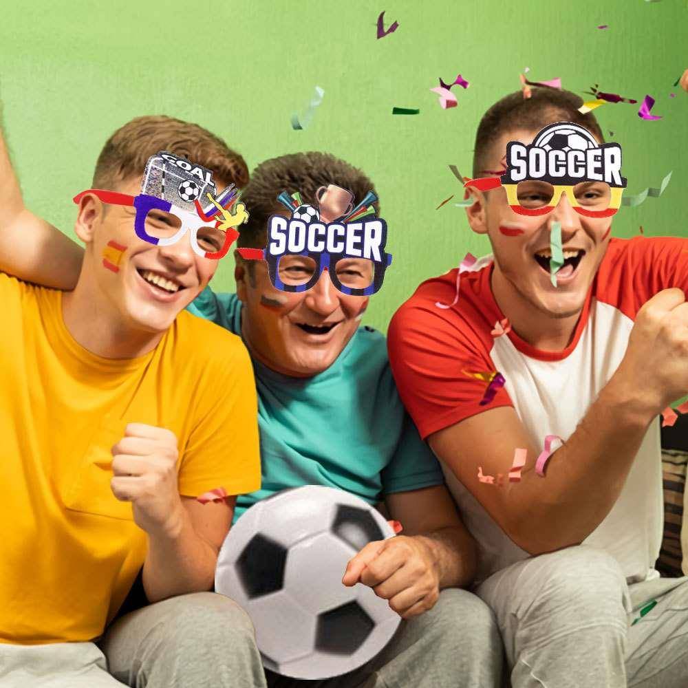 2024 Games Children's Glasses Cage Proposal Decoration Football European Cup Fan Products Party Surrounding