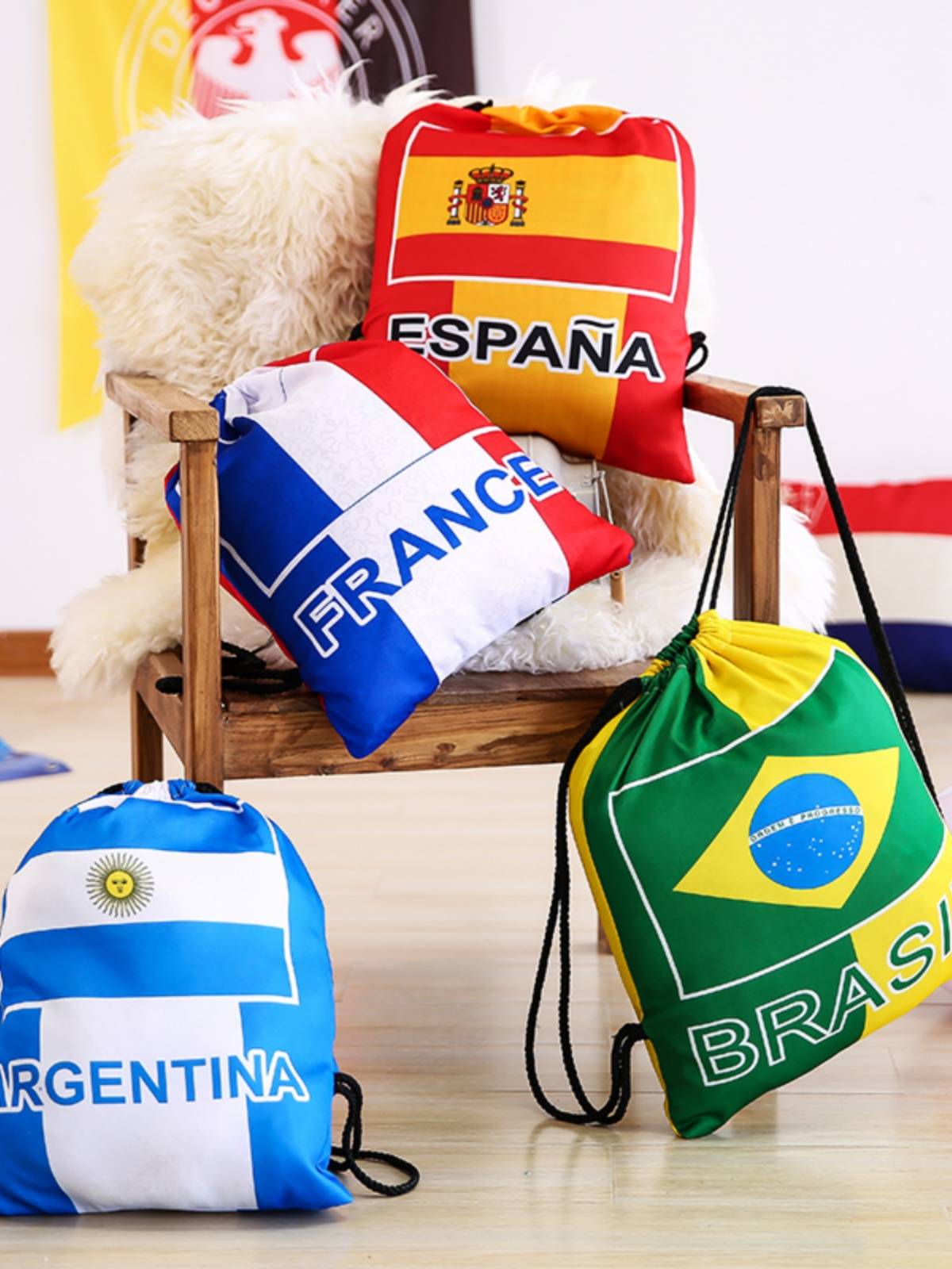 2024 German European Cup Football Backpack Souvenirs Backpack Football Pocket Pocket Bag Small Gift Propaganda Materials
