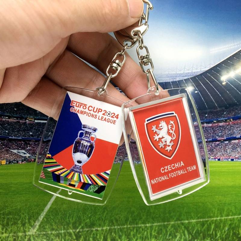 European Cup keychain 2024uefa peripheral souvenirs fans products 24 top football stars small gift pendant