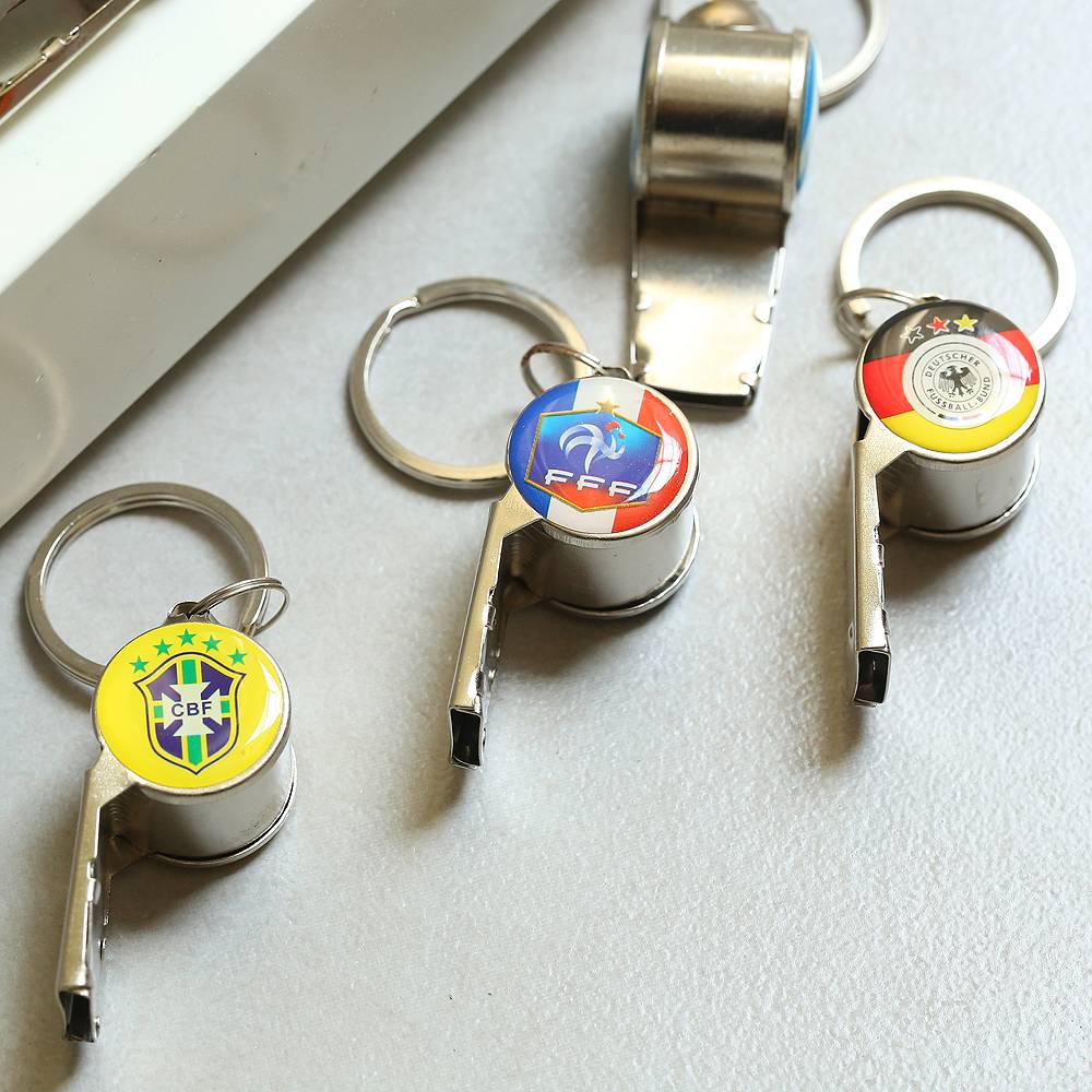 2024 European Cup football keychain Spanish German French fans products whistle referee whistle souvenir