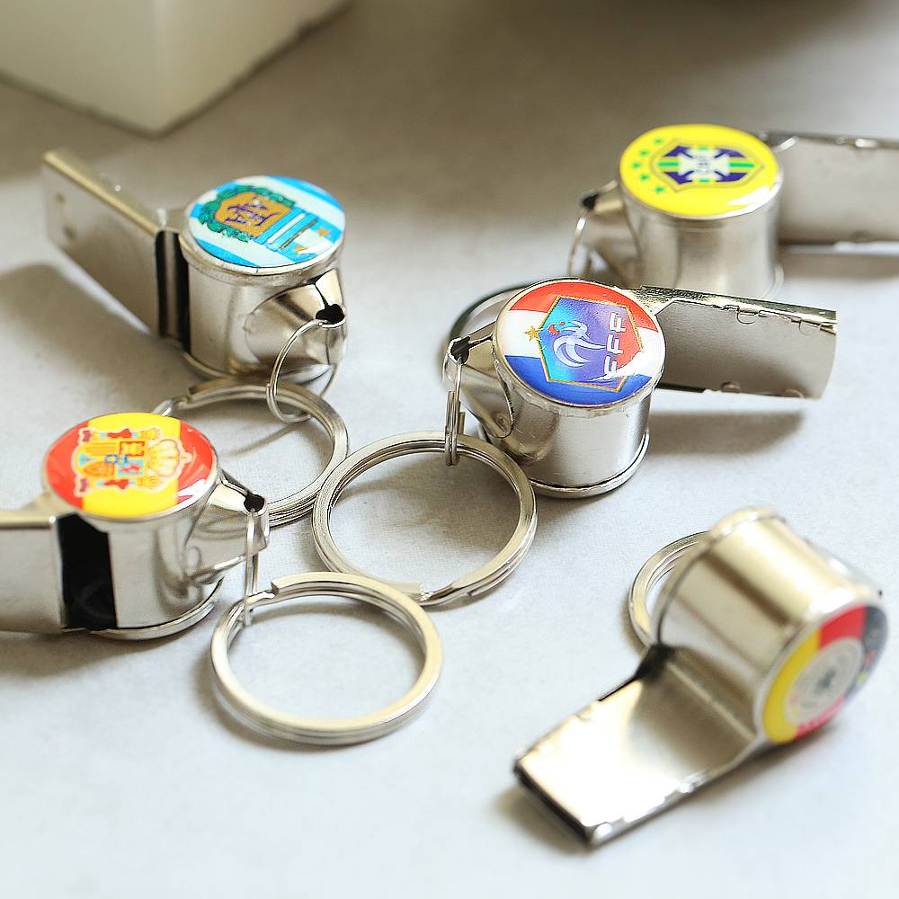 2024 European Cup football keychain Spanish German French fans products whistle referee whistle souvenir