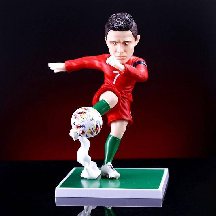 European Cup theme Football star Messi Cristiano Ronaldo large -sized doll hand -made model decorative boy gift