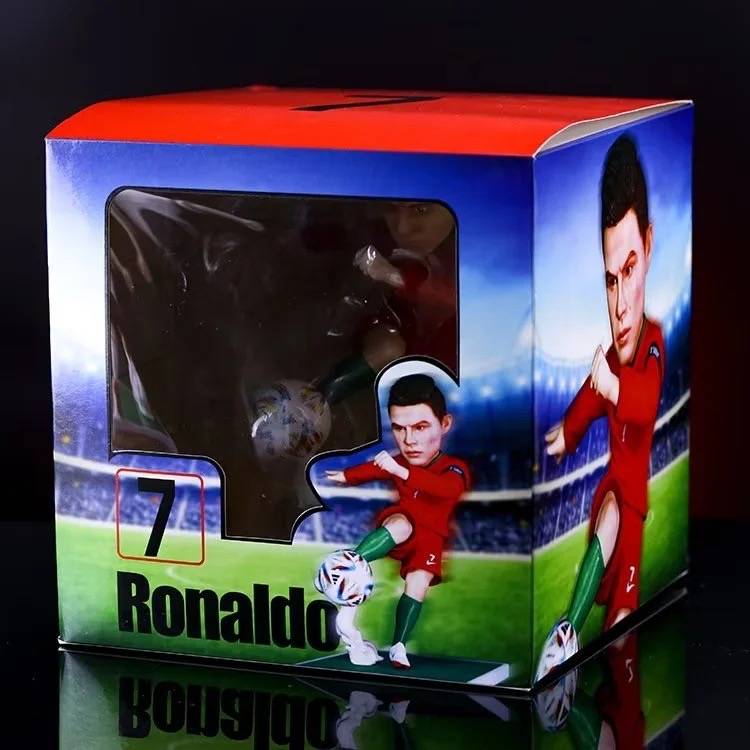 European Cup theme Football star Messi Cristiano Ronaldo large -sized doll hand -made model decorative boy gift