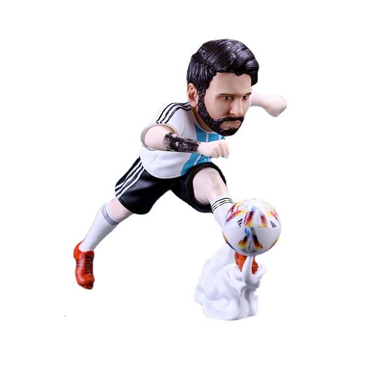 European Cup theme Football star Messi Cristiano Ronaldo large -sized doll hand -made model decorative boy gift