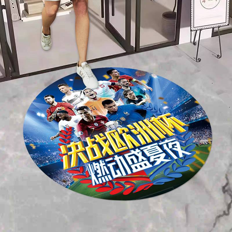 2024 European Cup Land Paste Came Casual Campaign Bar KTV Decoration Barbecue Store Football Theme Scenario Products