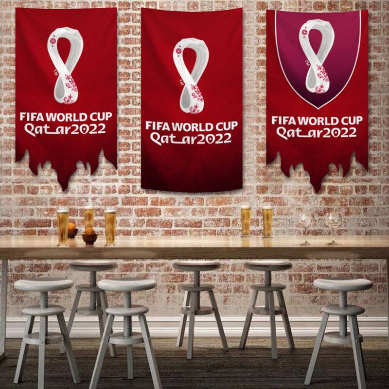 2022 Qatar World Football Cup Decoration Flag 32 Geoppy National Family Team Meeting Aids Mascot Strinity Fan Fan Products