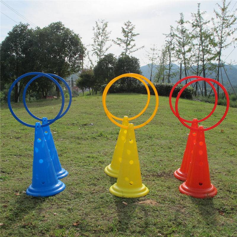 Children's football training equipment 52 cm bottom with hole logo bucket large marks cone barriers snow cake barrier obstacle