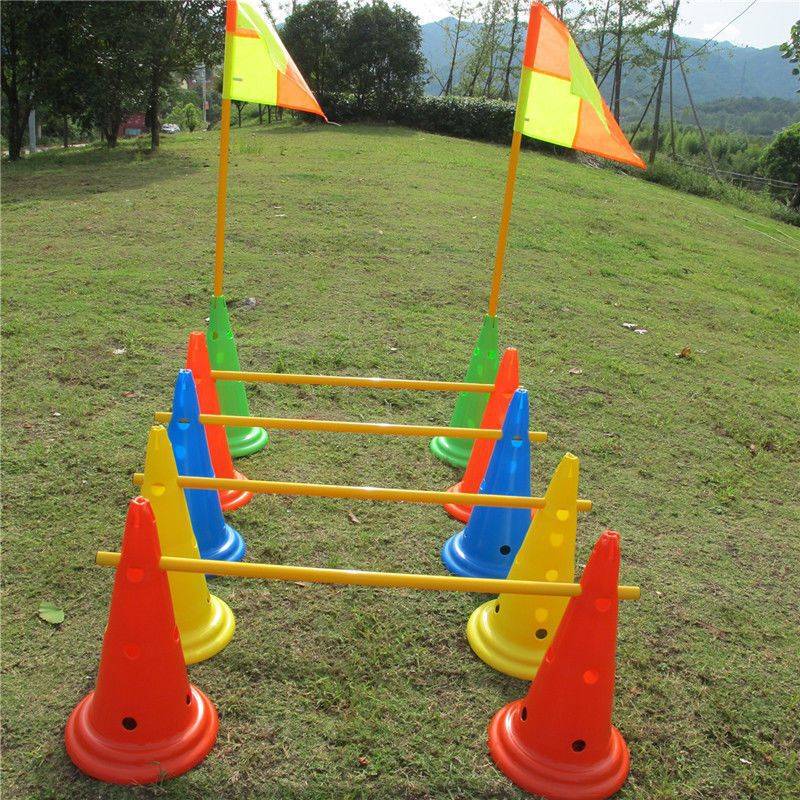 Children's football training equipment 52 cm bottom with hole logo bucket large marks cone barriers snow cake barrier obstacle