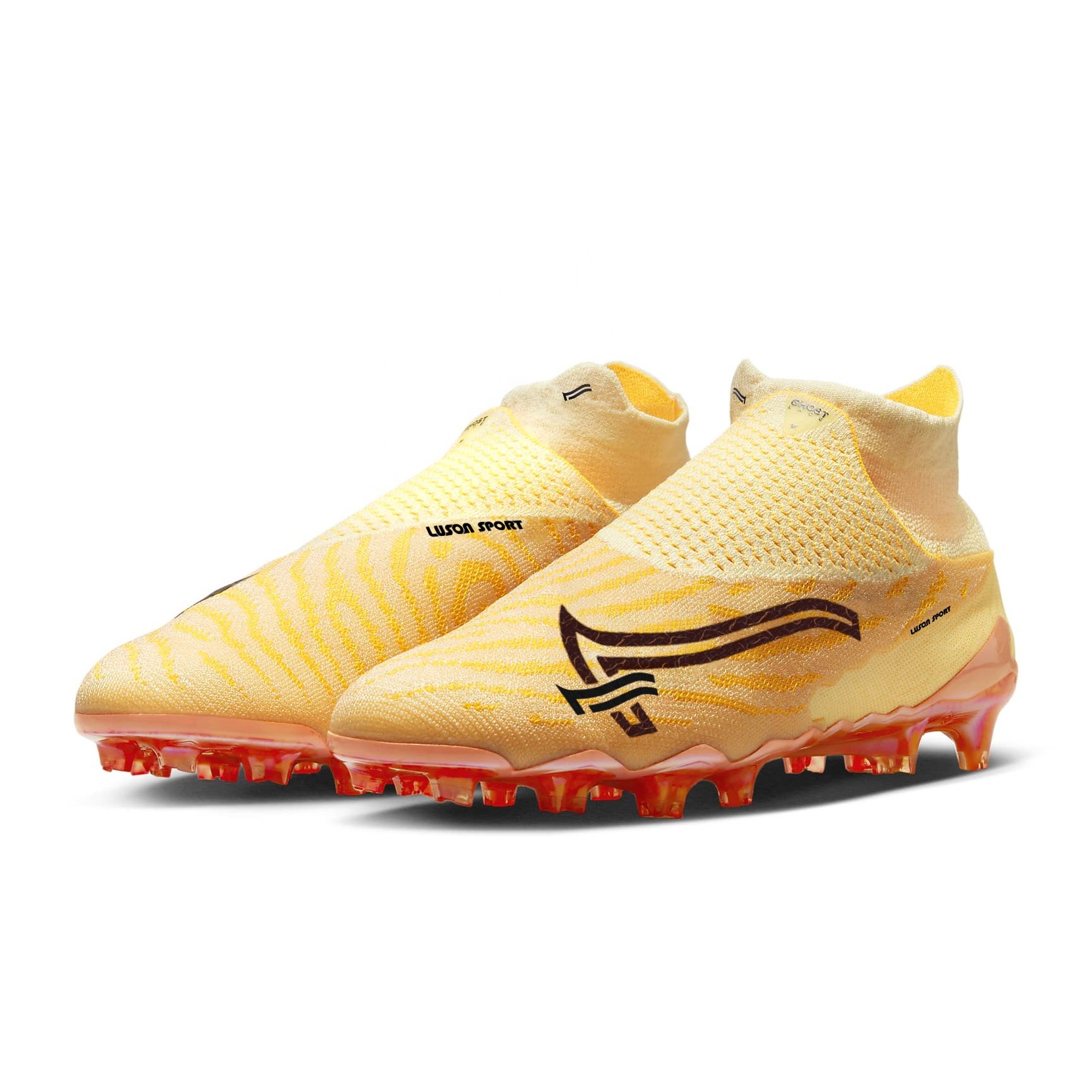 Luson Football Turf Boots Shoes Sole Men Shoes Playing High Ankle Make Your Own Soccer Shoes Turf Soccer Boot
