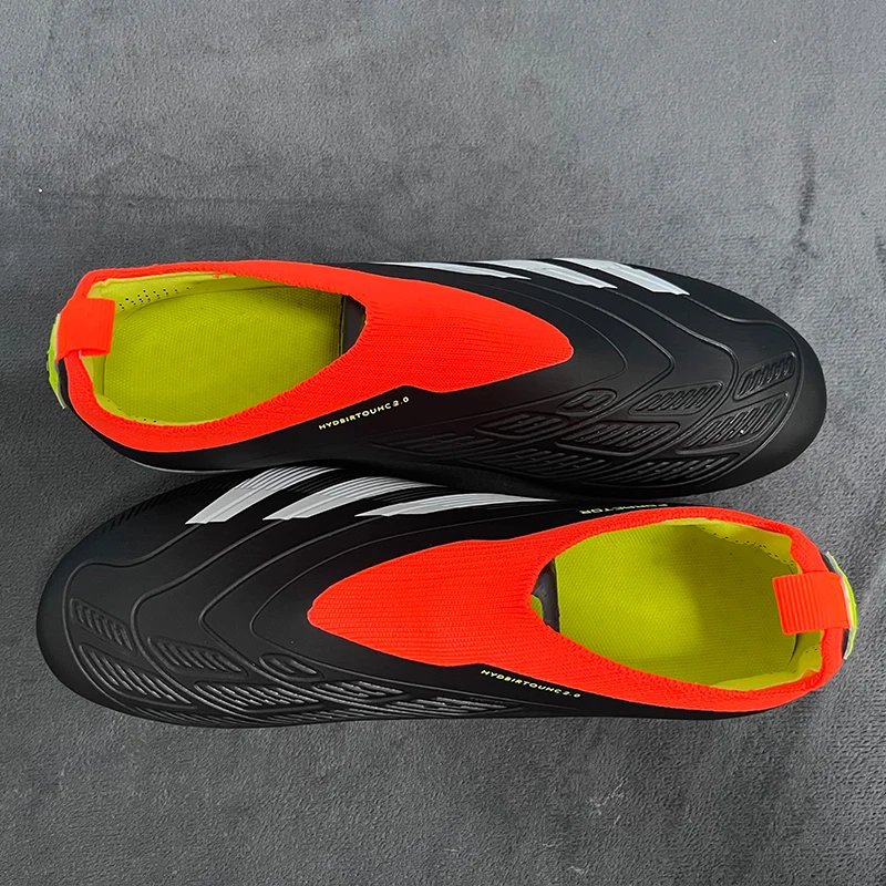 SLIP-ON High Quality Mens Soccer Shoes Non-Slip Turf Soccer Cleats for Kids TF/FG Training Football Boots Chuteira Campo 35-45
