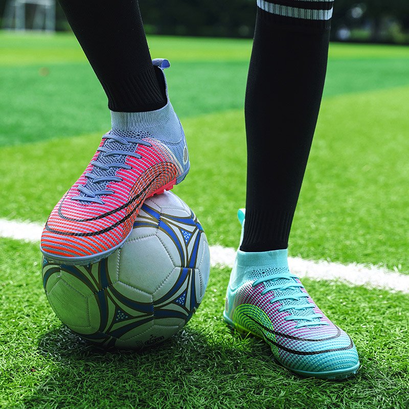 Manufacturer Customize Oem High Top Leather Outdoor Men'S Football Boots Soccer Cleats Custom Shoes
