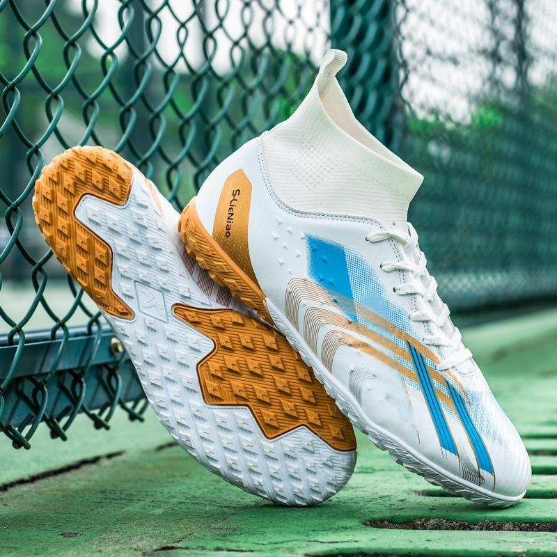 New soccer shoes men and women broken nail tf students children grass training sneakers adult breathable non-slip soccer shoes