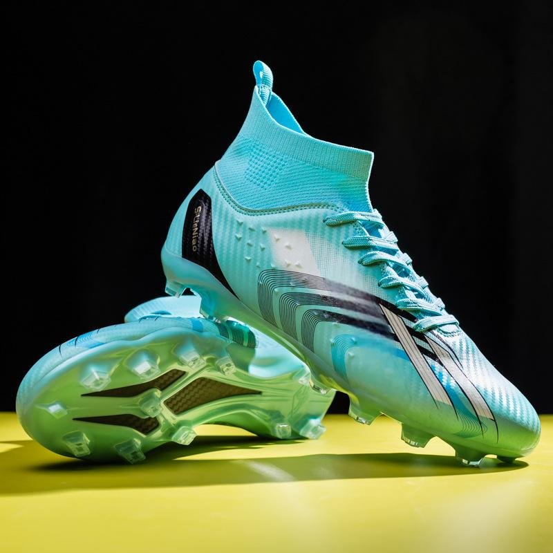 New soccer shoes men and women broken nail tf students children grass training sneakers adult breathable non-slip soccer shoes