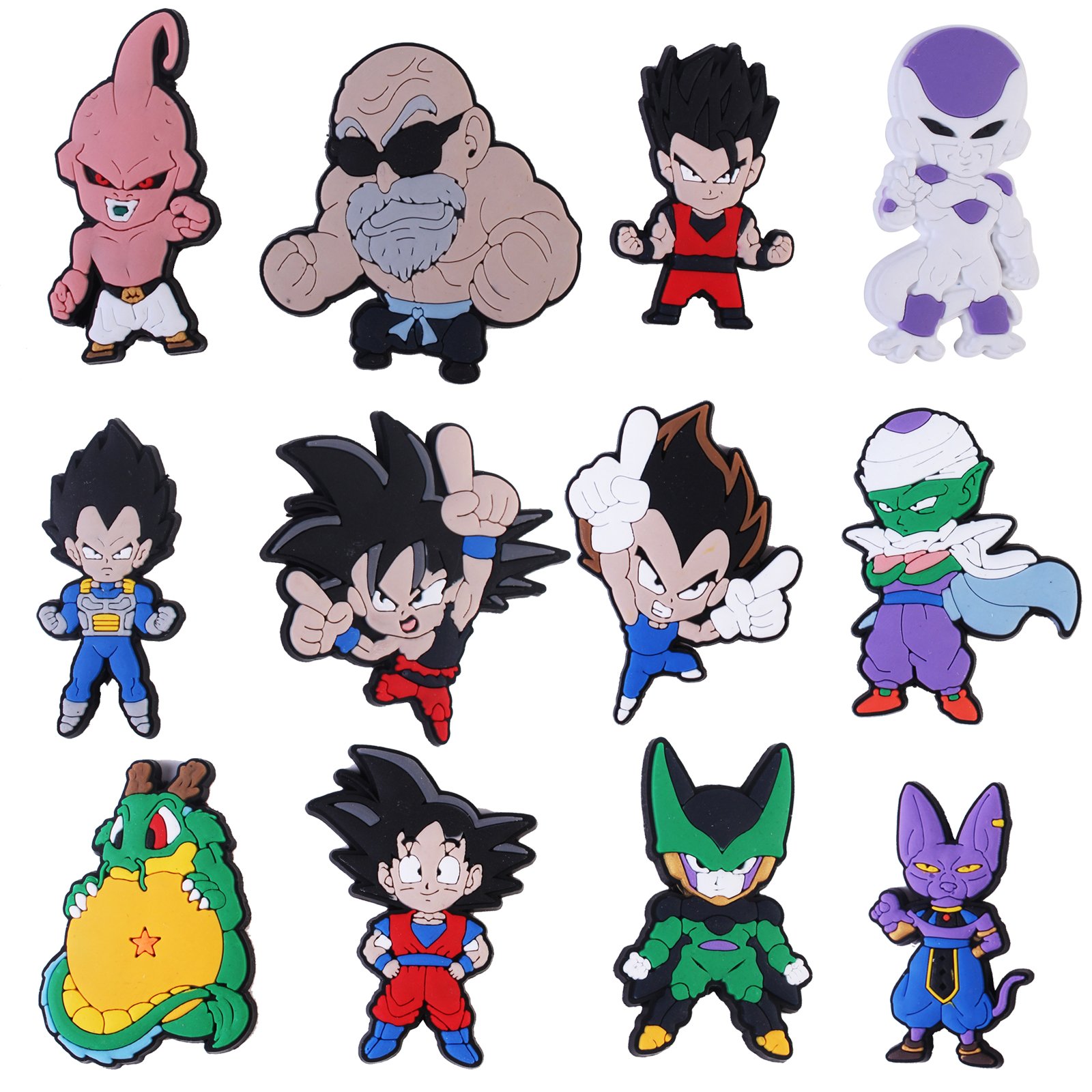 2023 New Arrival Wholesale PVC Custom Design Cool Animation Characters Saiyan Shoe Charms Decorations Accessories Hot Sale