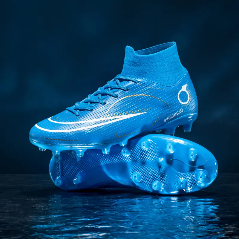 Indoor Football Boots Men Turf Cleats Soccer Shoes Professional Football Shoes High Ankle Trainers Sneakers for men