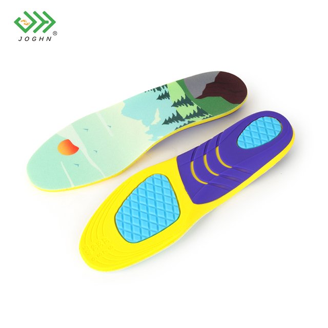 JOGHN Comfort Pu Insols Individual Sports Insole Custom Printed Shock Absorption Football Sneaker Shoe Insole Unisex Opp Bag