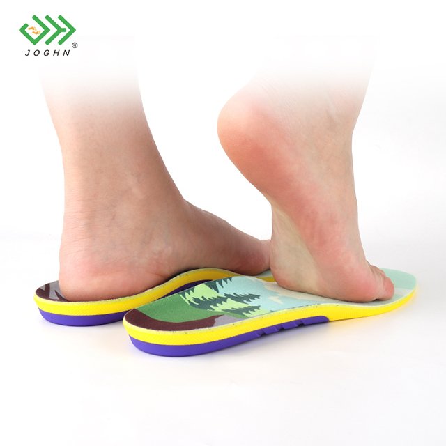 JOGHN Comfort Pu Insols Individual Sports Insole Custom Printed Shock Absorption Football Sneaker Shoe Insole Unisex Opp Bag