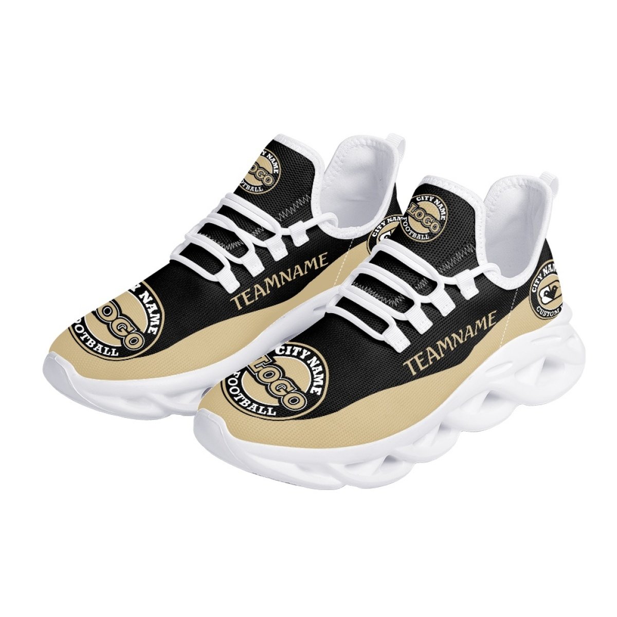 Wholesale Custom Fans Soccer Flats Walking Shoe 3D Print Shoes Hot Sale Sports Running Shoes For Men Low Price