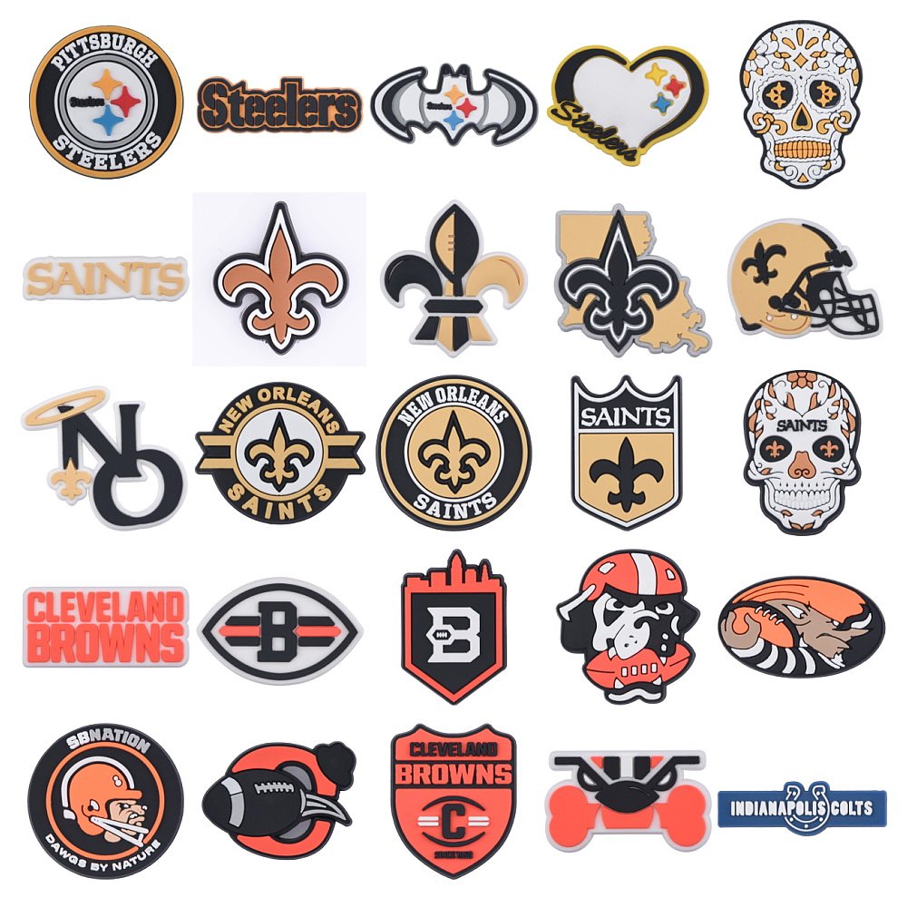 2024 New Arrival Wholesale PVC Custom Clog football basketball soccer sports team logo Shoe clog Charms