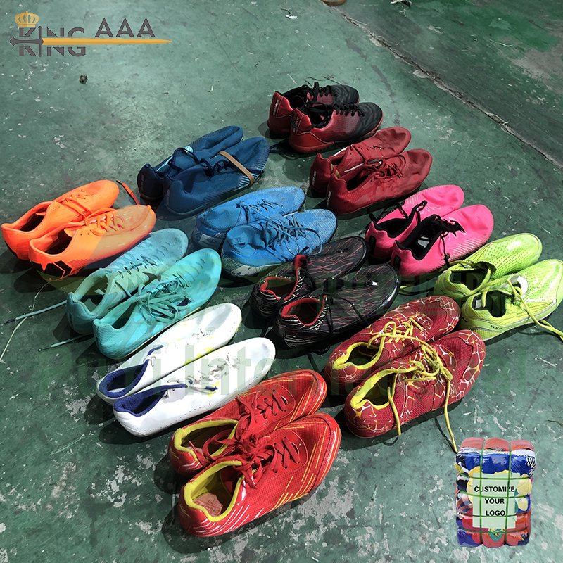 High Quality wholesale second hand used shoes Soccer Shoes indoor football shoe For Sale
