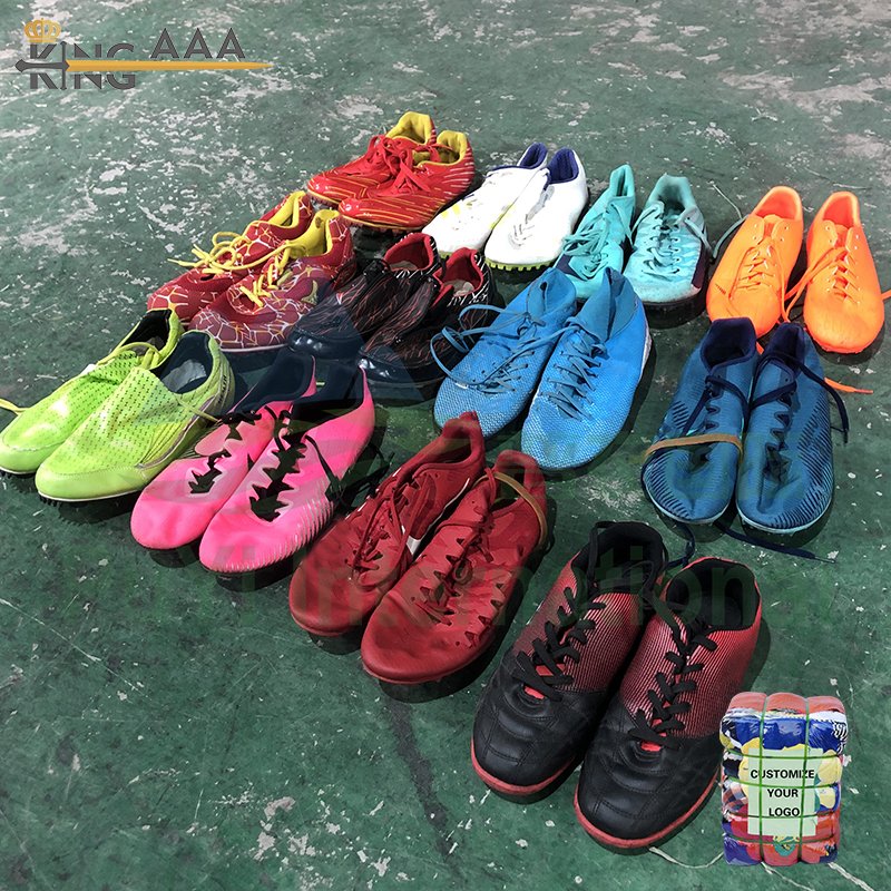High Quality wholesale second hand used shoes Soccer Shoes indoor football shoe For Sale