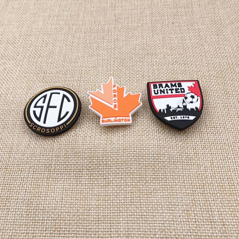 PVC New Canada soccer club Design Shoe Parts&Accessories Custom Logo Designer croc shoe Charms Decoration