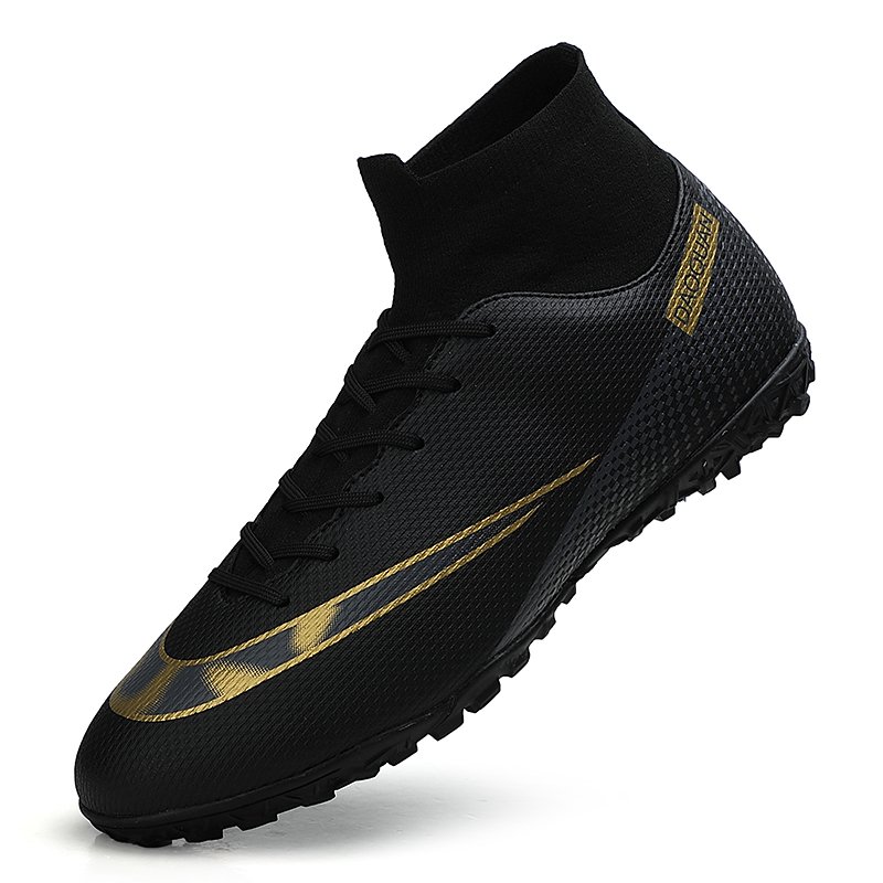 China Factory Men's Soccer Boots Sport Outdoor Turf Football Sneakers Professional Soccer Cleat High Cut Soccer Shoes Custom